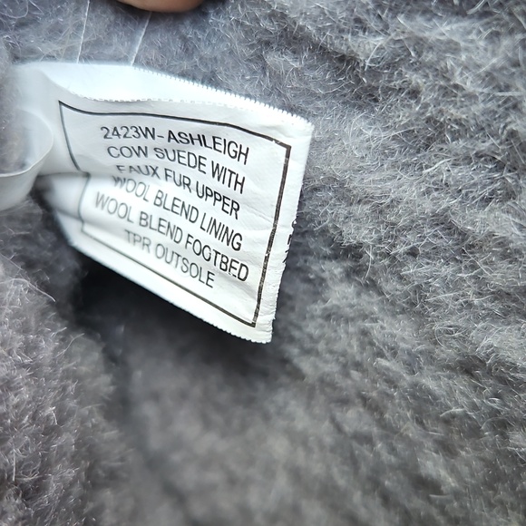 Bearpaw Gray Cow Suede Wool Blend Fur Lining Boots Mid Calf Sz 10M - Picture 17 of 17